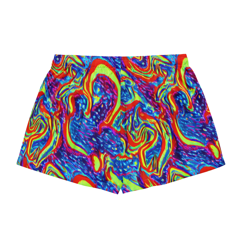 Scarlet Acid Garden on Women's Pajama Shorts — Back