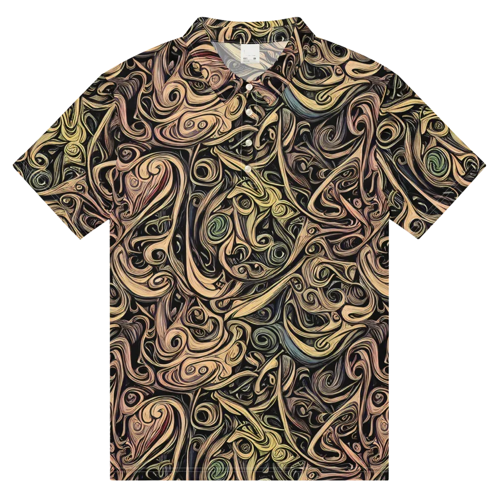 Gilded Whirl on Men's Slim Fit Polo Shirt — Front