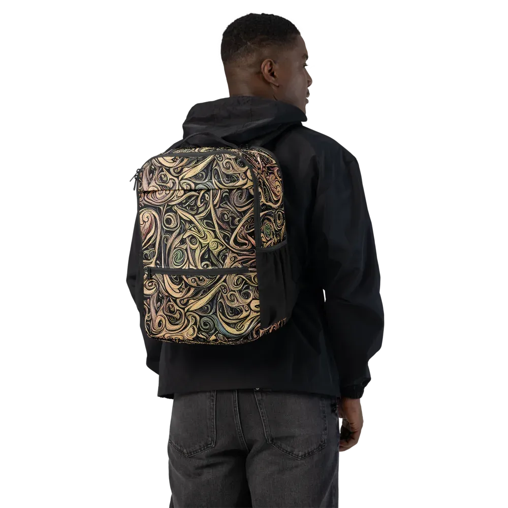 Gilded Whirl on Utility Backpack — Back