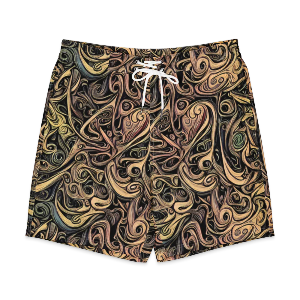 Gilded Whirl on Men's Board Shorts — Front