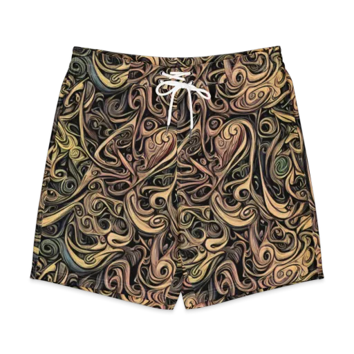 Gilded Whirl on a Men's Board Shorts