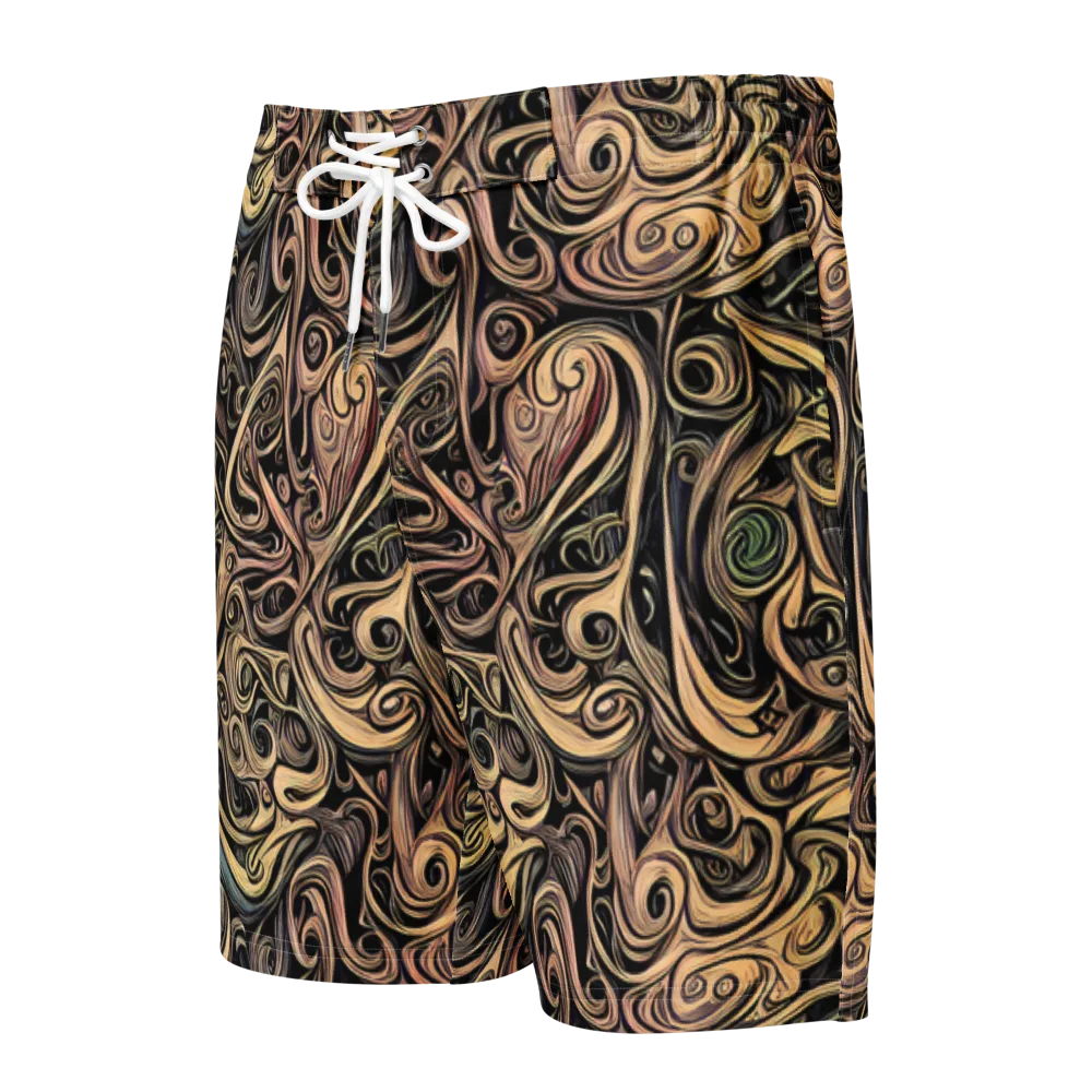 Gilded Whirl on Men's Board Shorts — Front