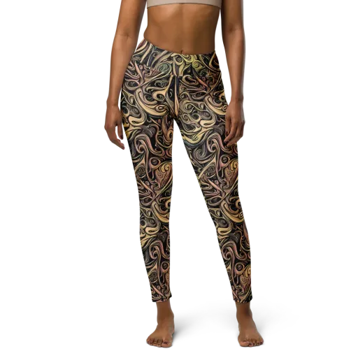 Gilded Whirl on a Yoga Leggings