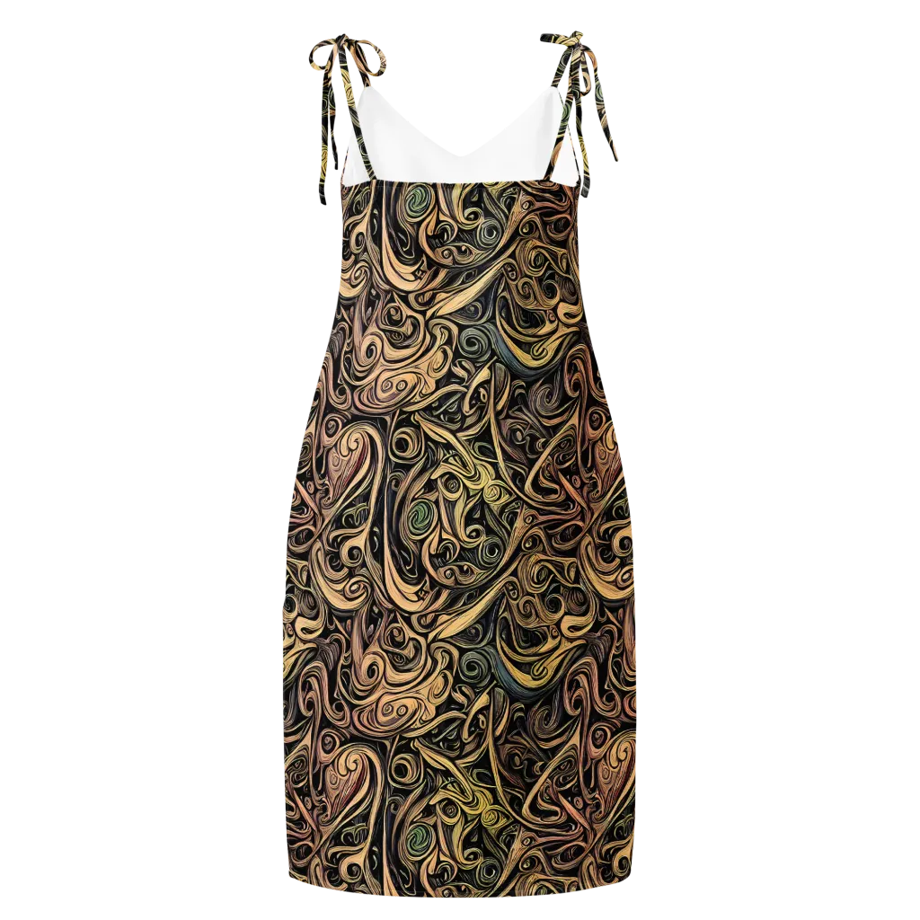 Gilded Whirl on Slip Dress — Back