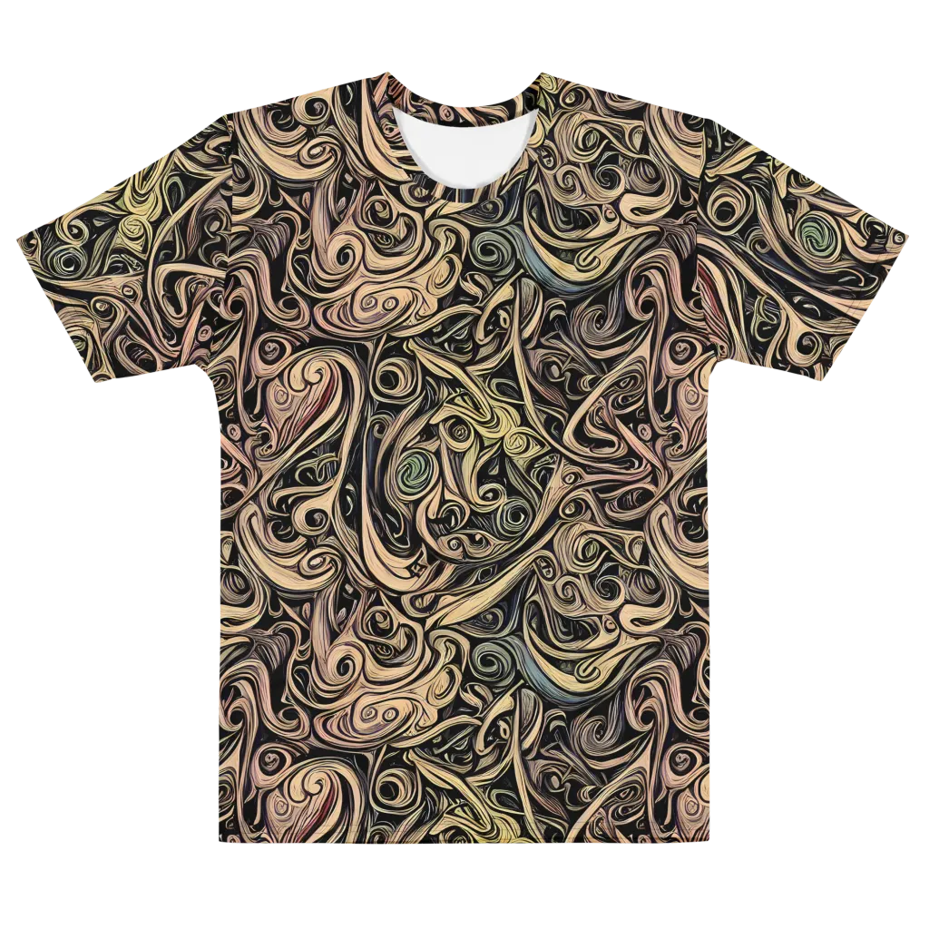 Gilded Whirl on Men's Cotton Crew Neck T-Shirt — Front