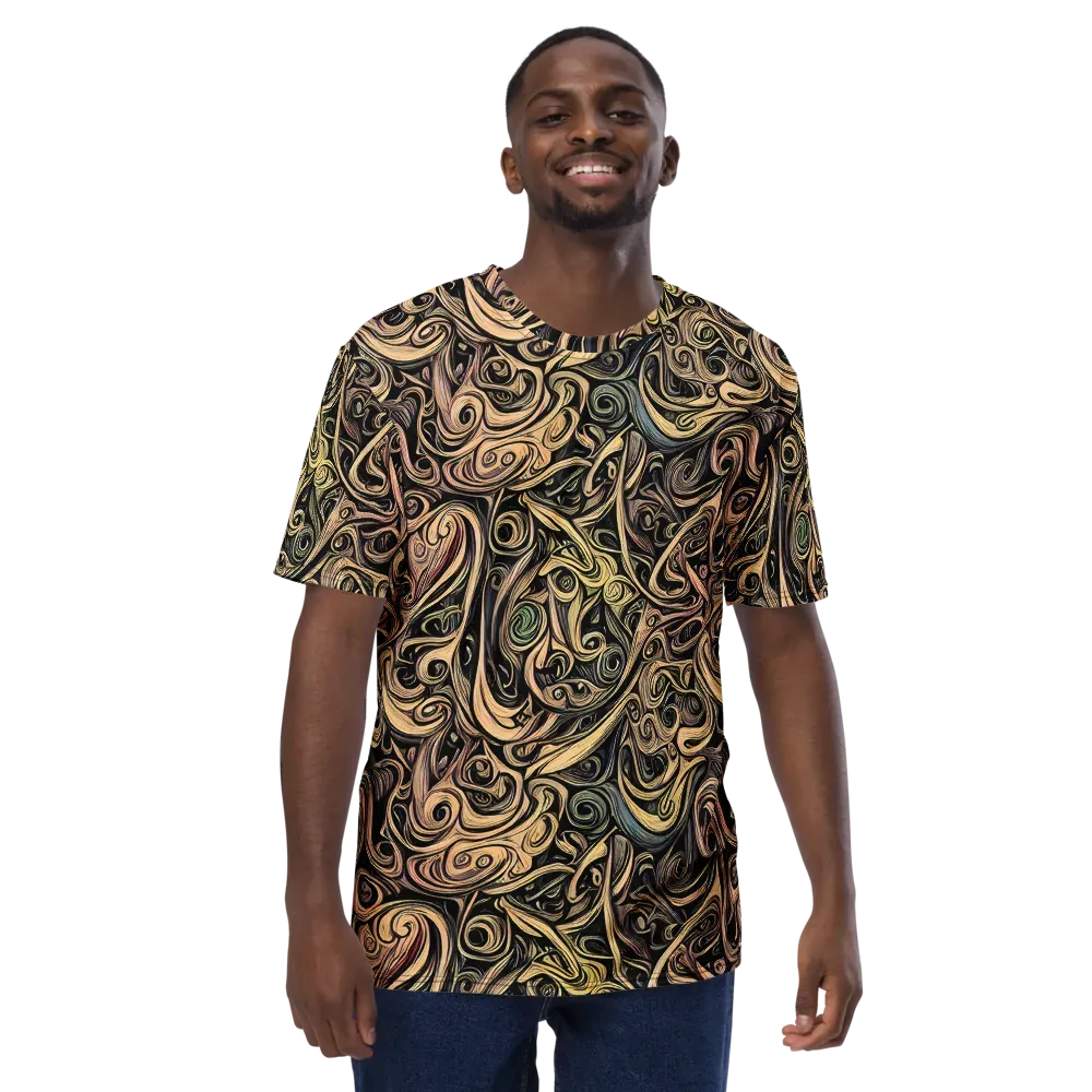 Gilded Whirl on Men's Crew Neck T-Shirt — Front