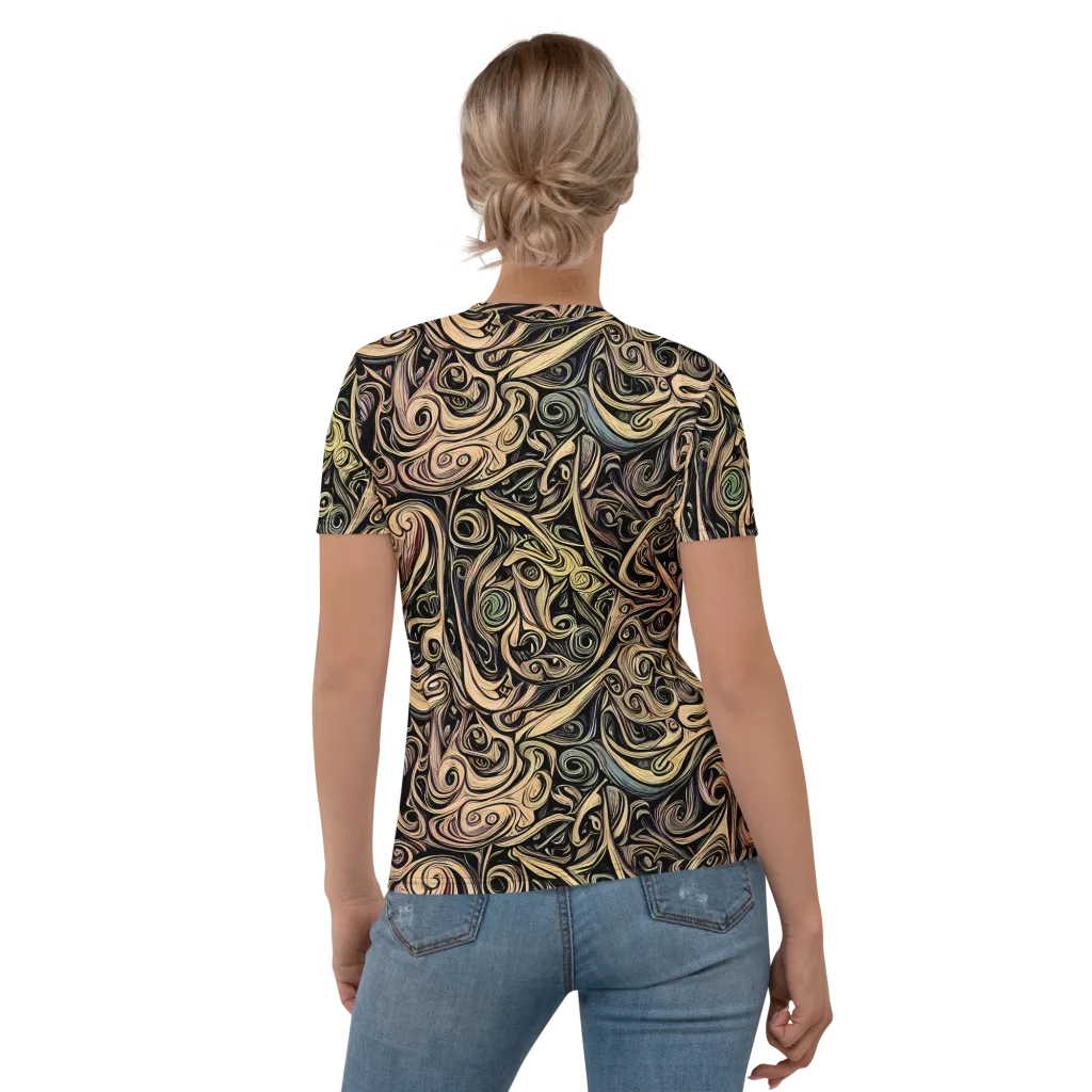 Gilded Whirl on Women's Crew Neck T-Shirt — Back