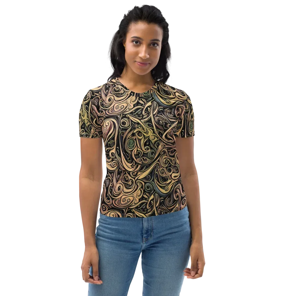 Gilded Whirl on Women's Crew Neck T-Shirt — Front