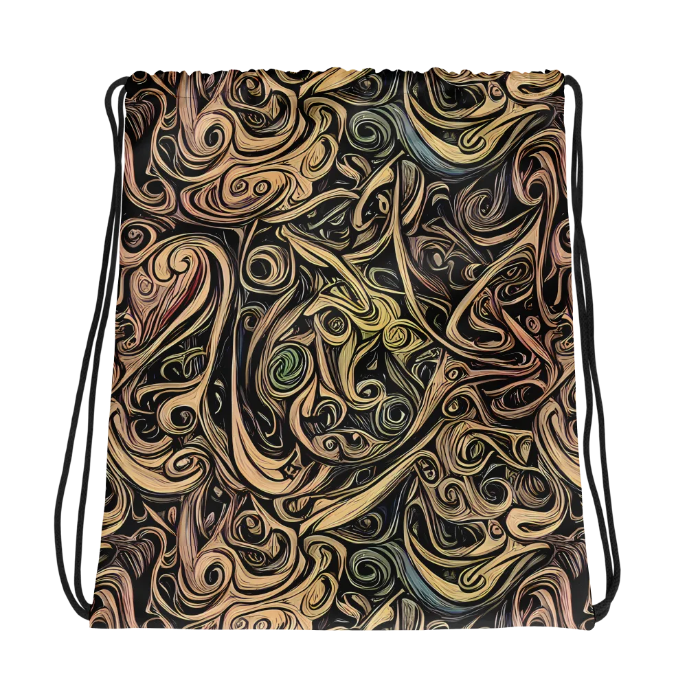 Gilded Whirl on Drawstring Bag — Photo