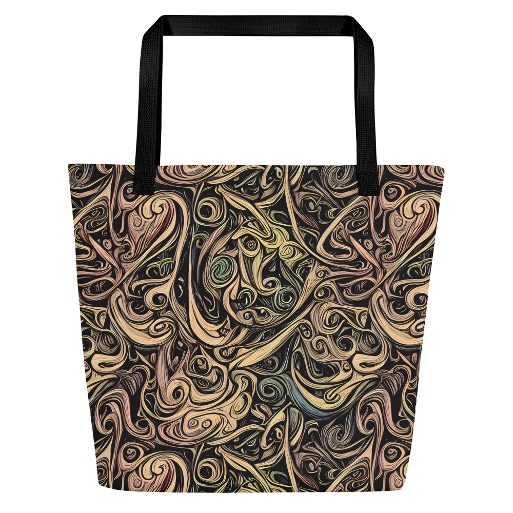 Gilded Whirl on Large Tote Bag W/ Pocket — Front