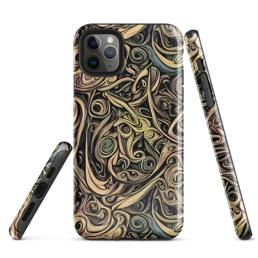 Gilded Whirl on a Tough Case for iPhone®