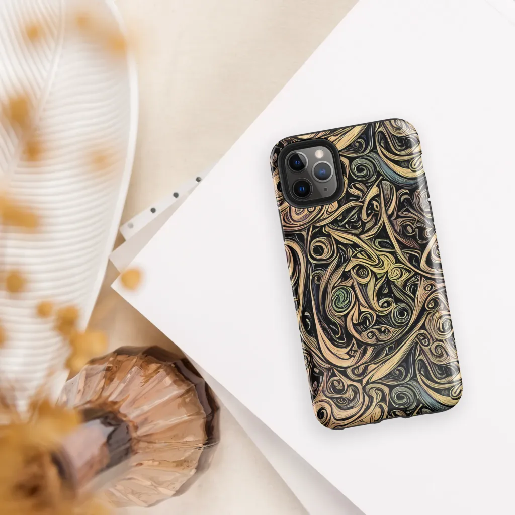 Gilded Whirl on Tough Case for iPhone® — Front
