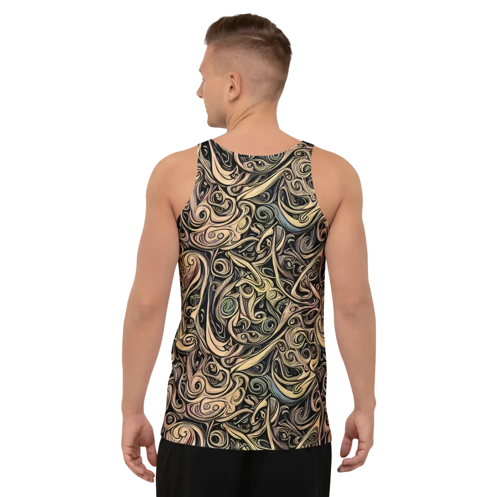 Gilded Whirl on Men's Tank Top — Back
