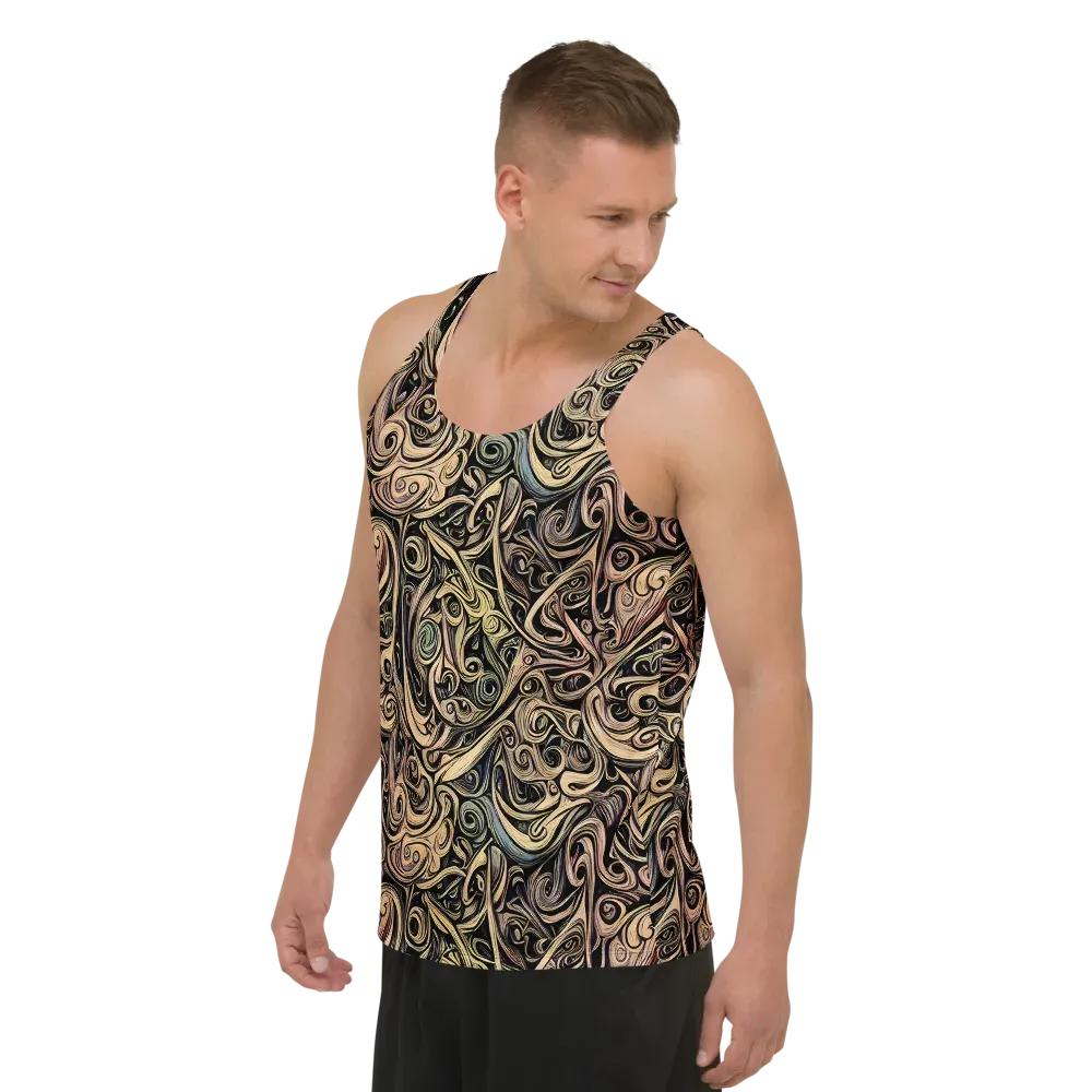 Gilded Whirl on Men's Tank Top — Left Front