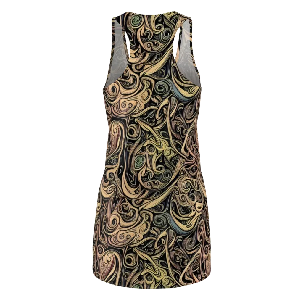 Gilded Whirl on Racerback Dress — Back