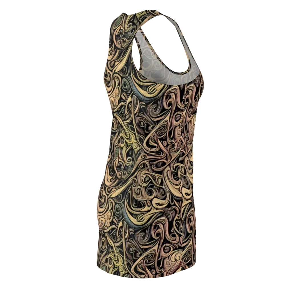 Gilded Whirl on Racerback Dress — Back Side