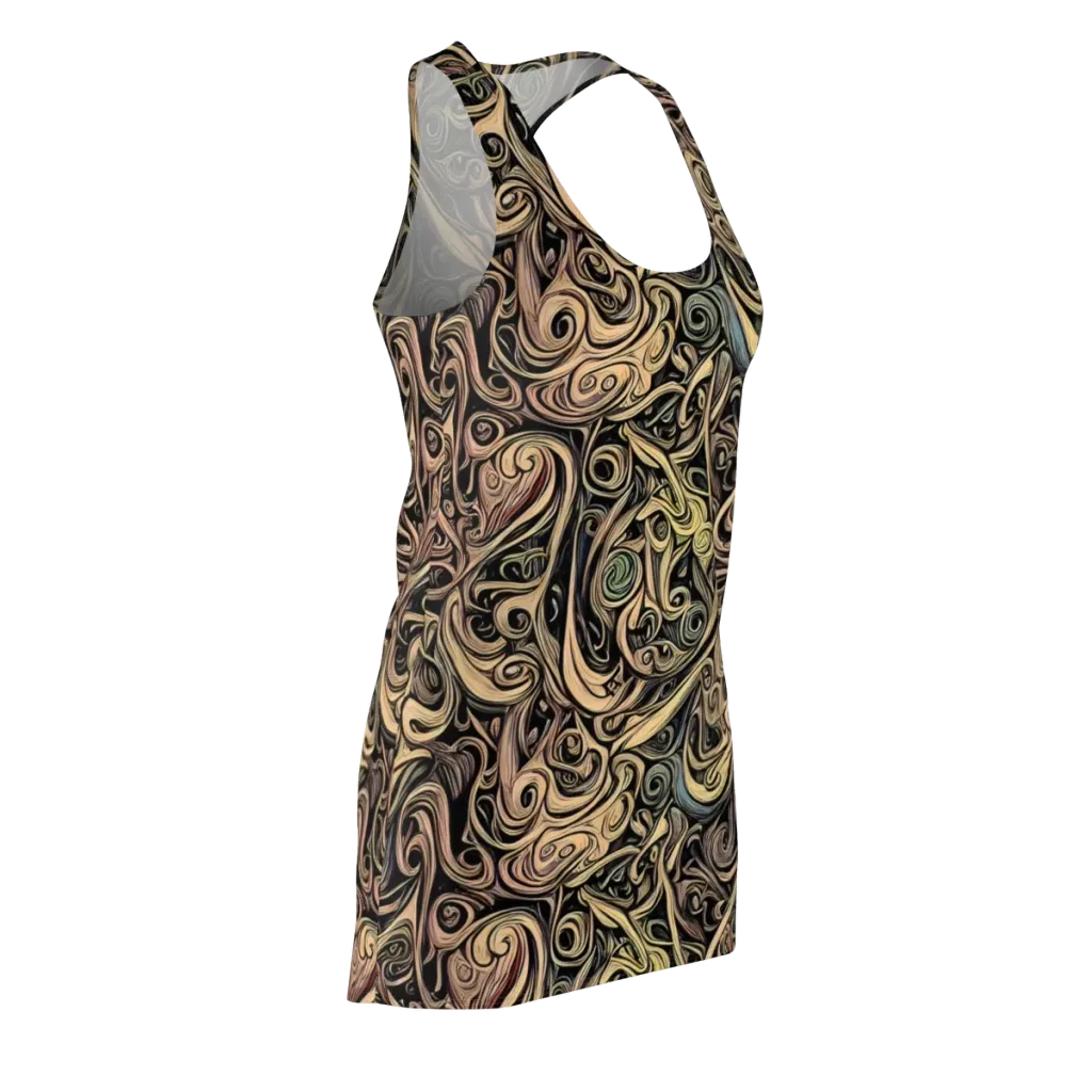 Gilded Whirl on Racerback Dress — Front Side