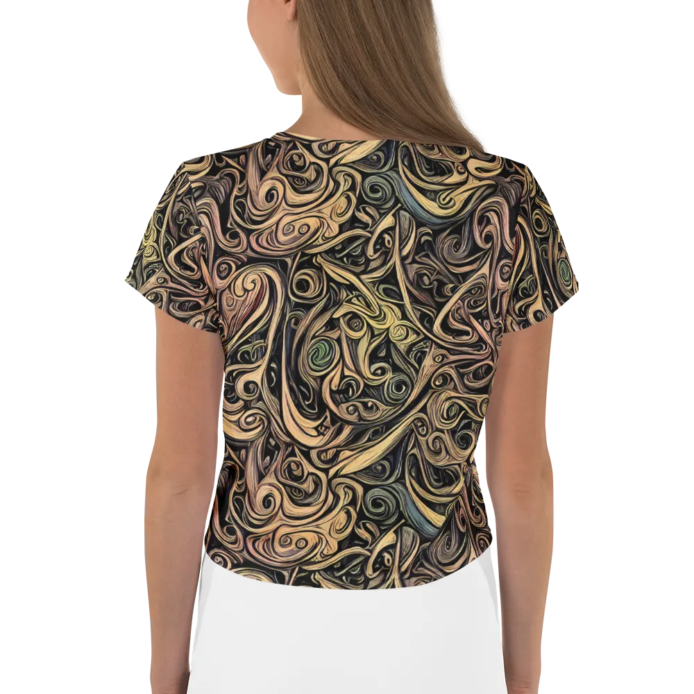Gilded Whirl on Crop Tee — Back