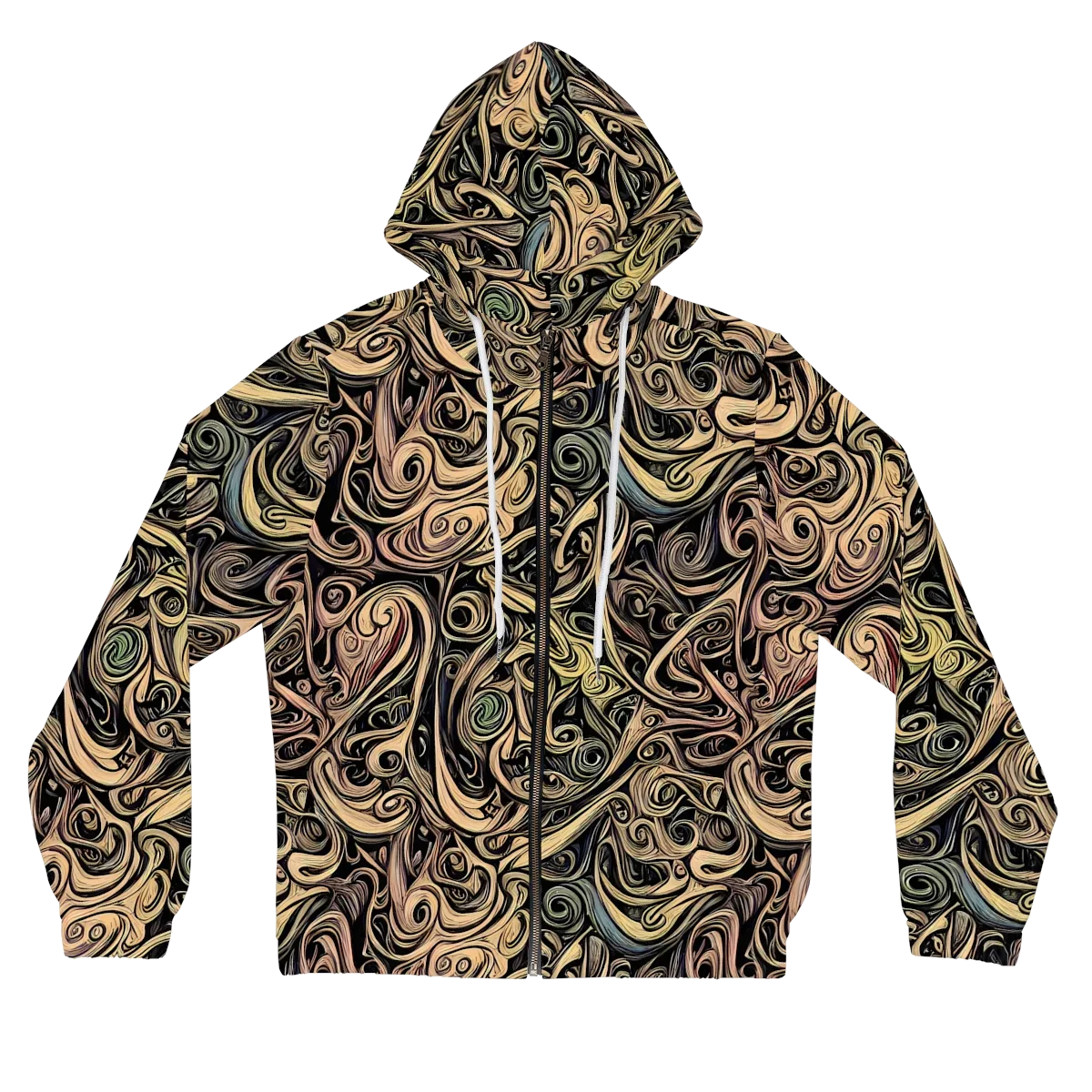 Gilded Whirl on Women's Full-Zip Hoodie — Front