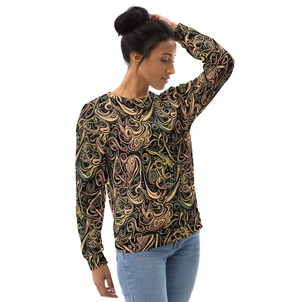 Gilded Whirl on Sweatshirt — Right Front