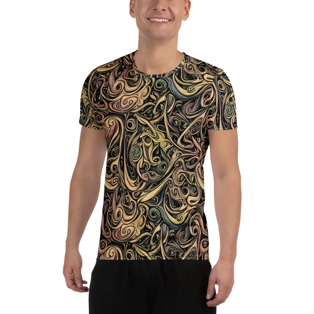 Gilded Whirl on Men's Athletic T-Shirt — Front
