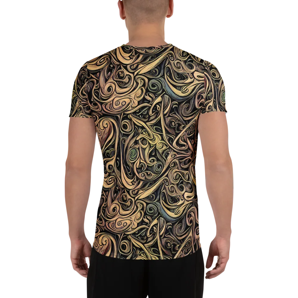 Gilded Whirl on Men's Athletic T-Shirt — Back