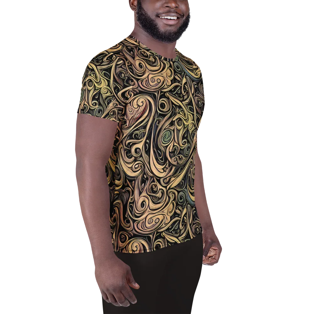 Gilded Whirl on Men's Athletic T-Shirt — Right