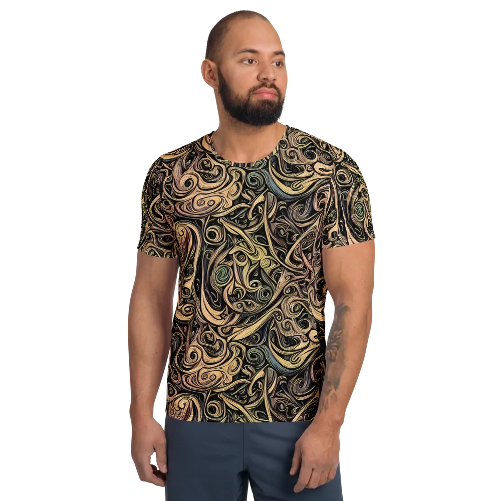 Gilded Whirl on Men's Athletic T-Shirt — Front