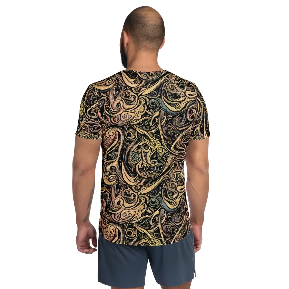 Gilded Whirl on Men's Athletic T-Shirt — Back