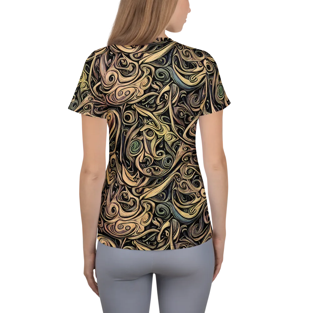 Gilded Whirl on Women's Athletic T-Shirt — Back