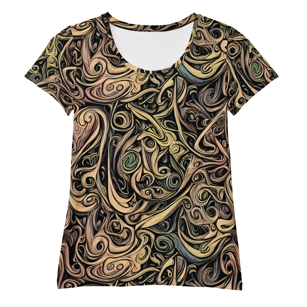 Gilded Whirl on Women's Athletic T-Shirt — Front