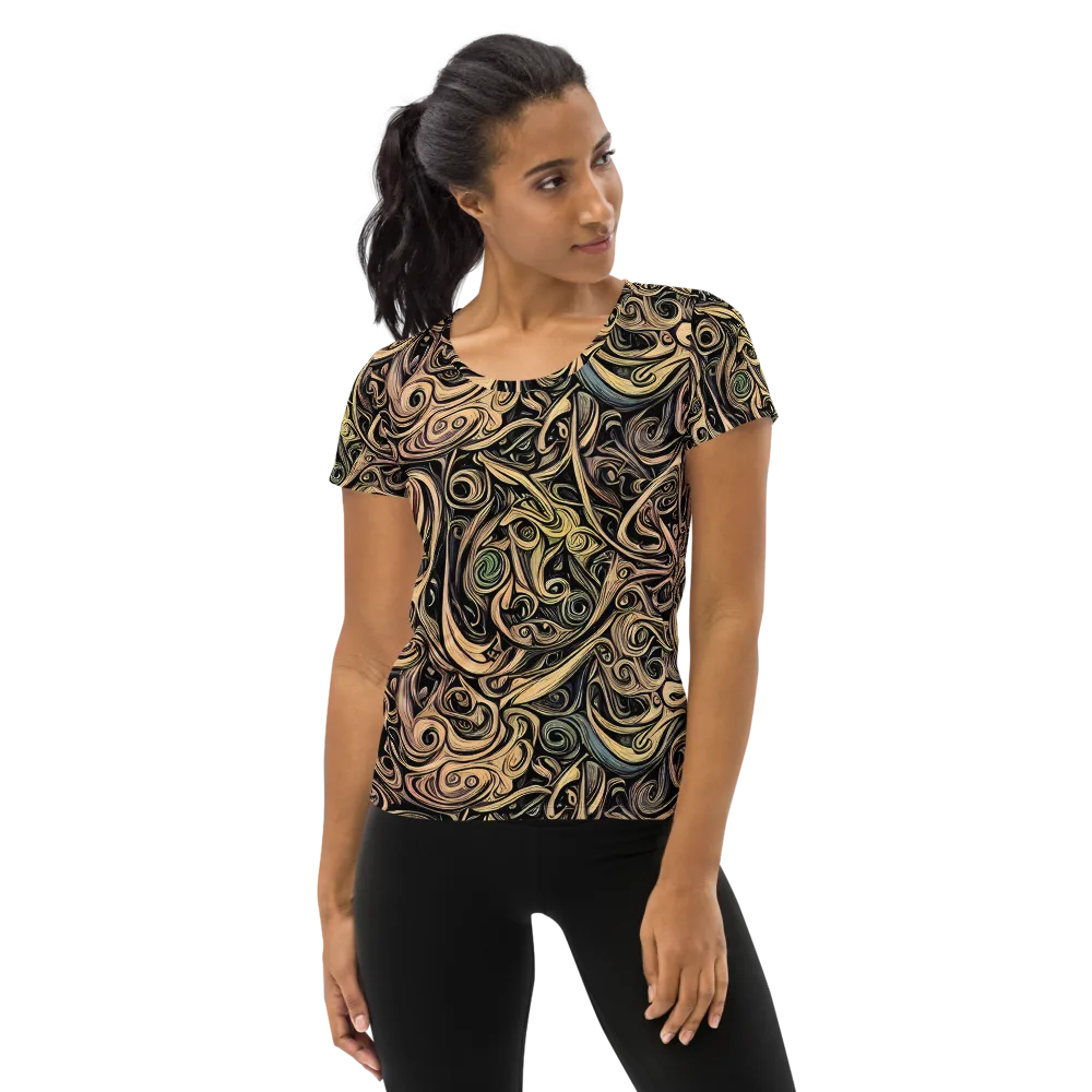 Gilded Whirl on Women's Athletic T-Shirt — Front