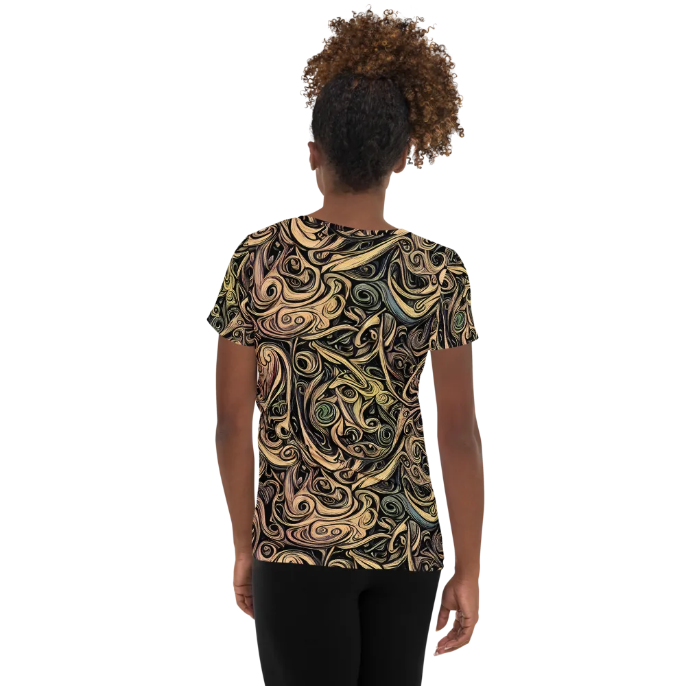 Gilded Whirl on Women's Athletic T-Shirt — Back