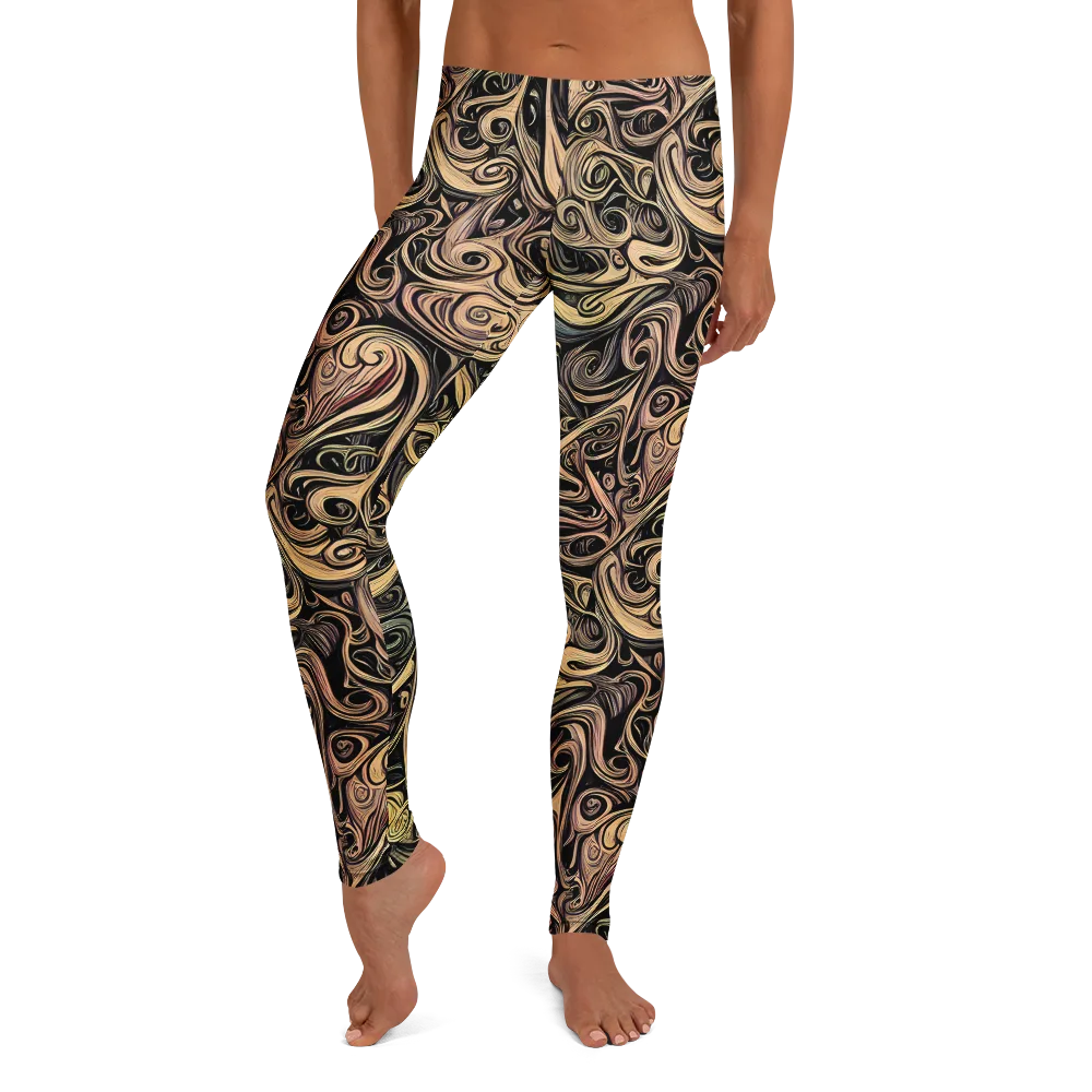 Gilded Whirl on Leggings — Front