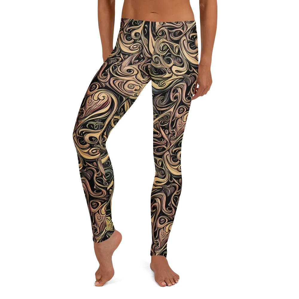 Gilded Whirl on Leggings — Front