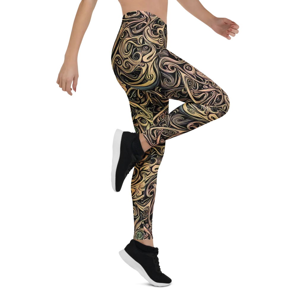 Gilded Whirl on Leggings — Right