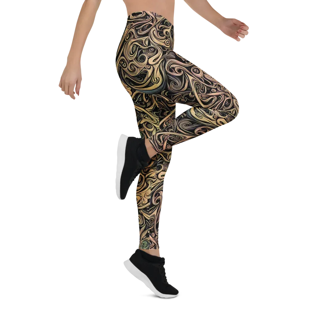 Gilded Whirl on Leggings — Right