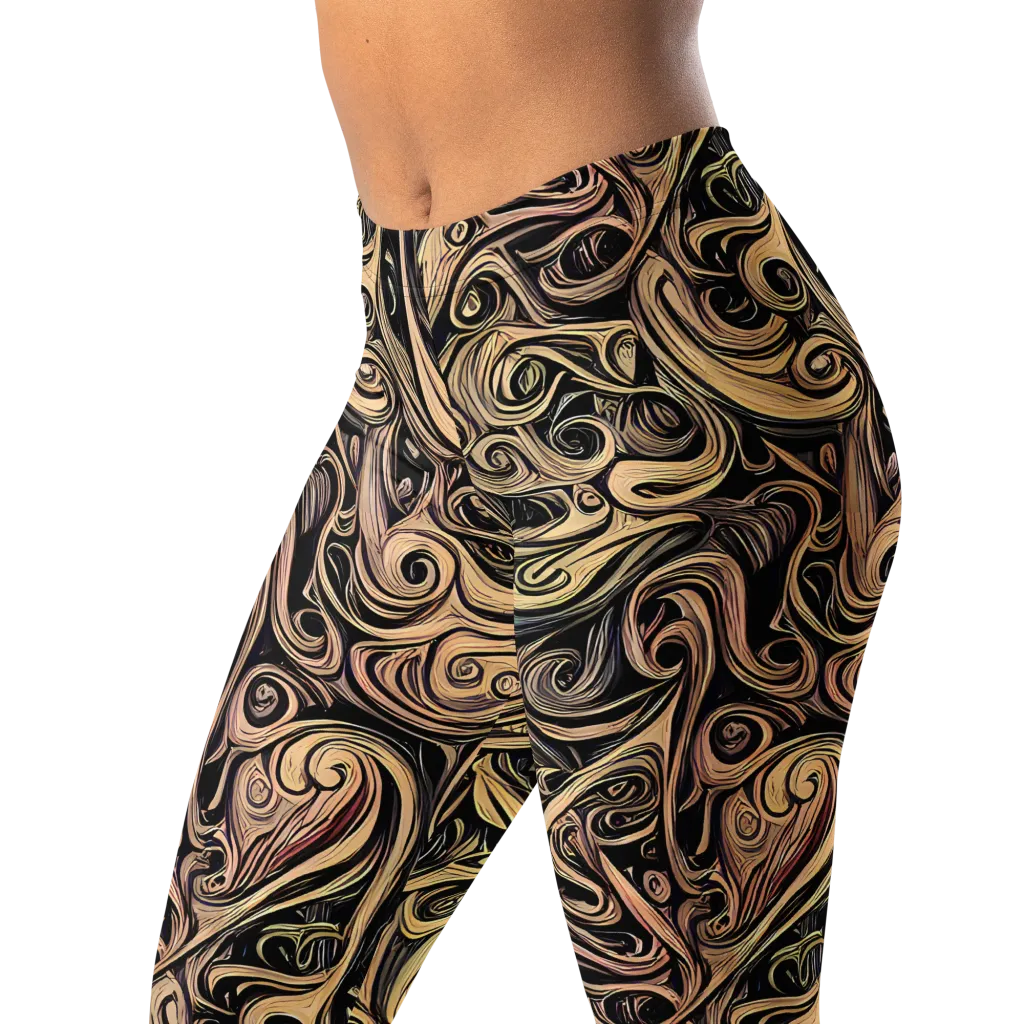 Gilded Whirl on Leggings — Left Front