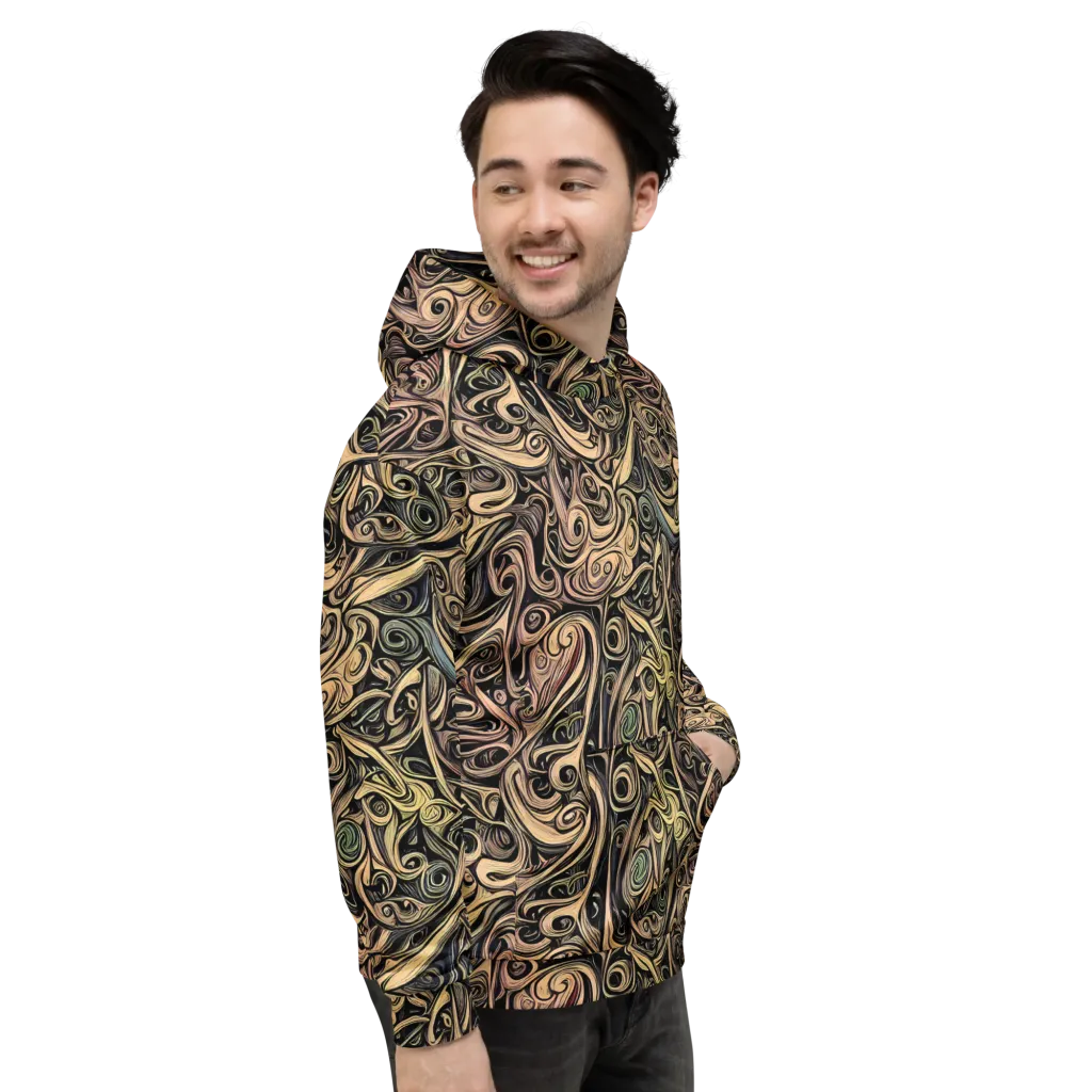 Gilded Whirl on Hoodie — Right