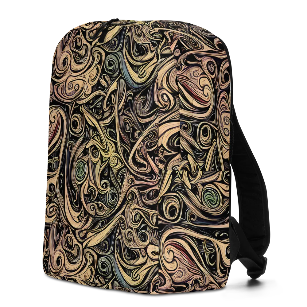 Gilded Whirl on Minimalist Backpack — Left