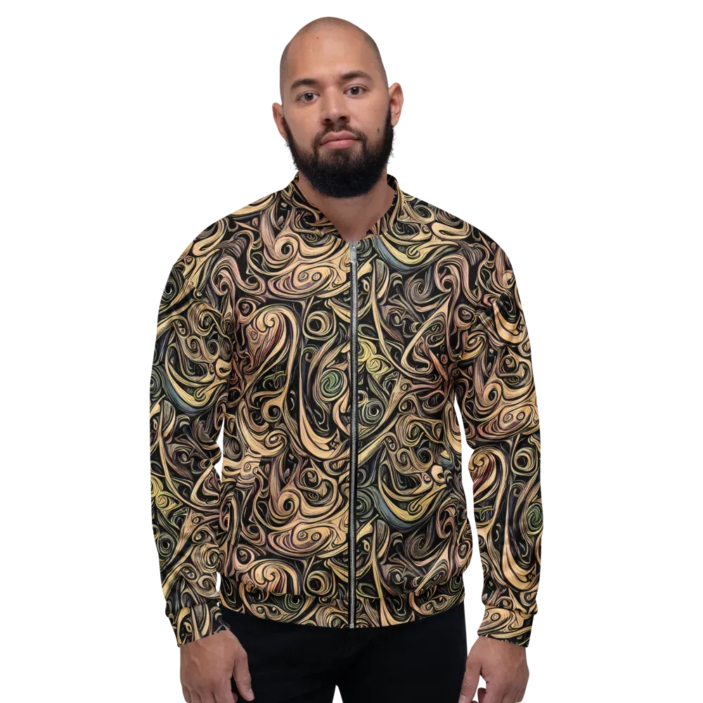 Gilded Whirl on Bomber Jacket — Front