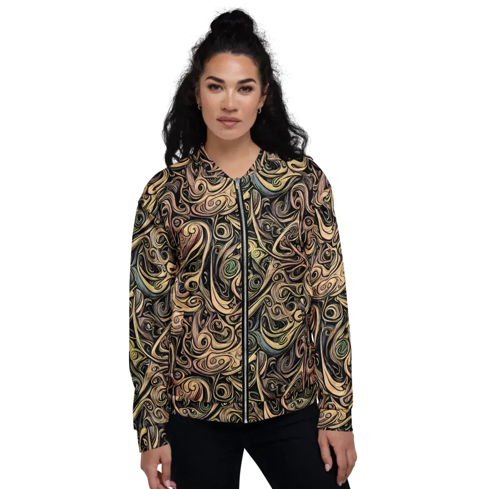 Gilded Whirl on Bomber Jacket — Front