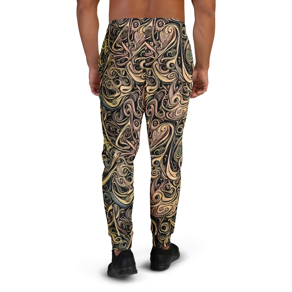 Gilded Whirl on Men's Joggers — Back