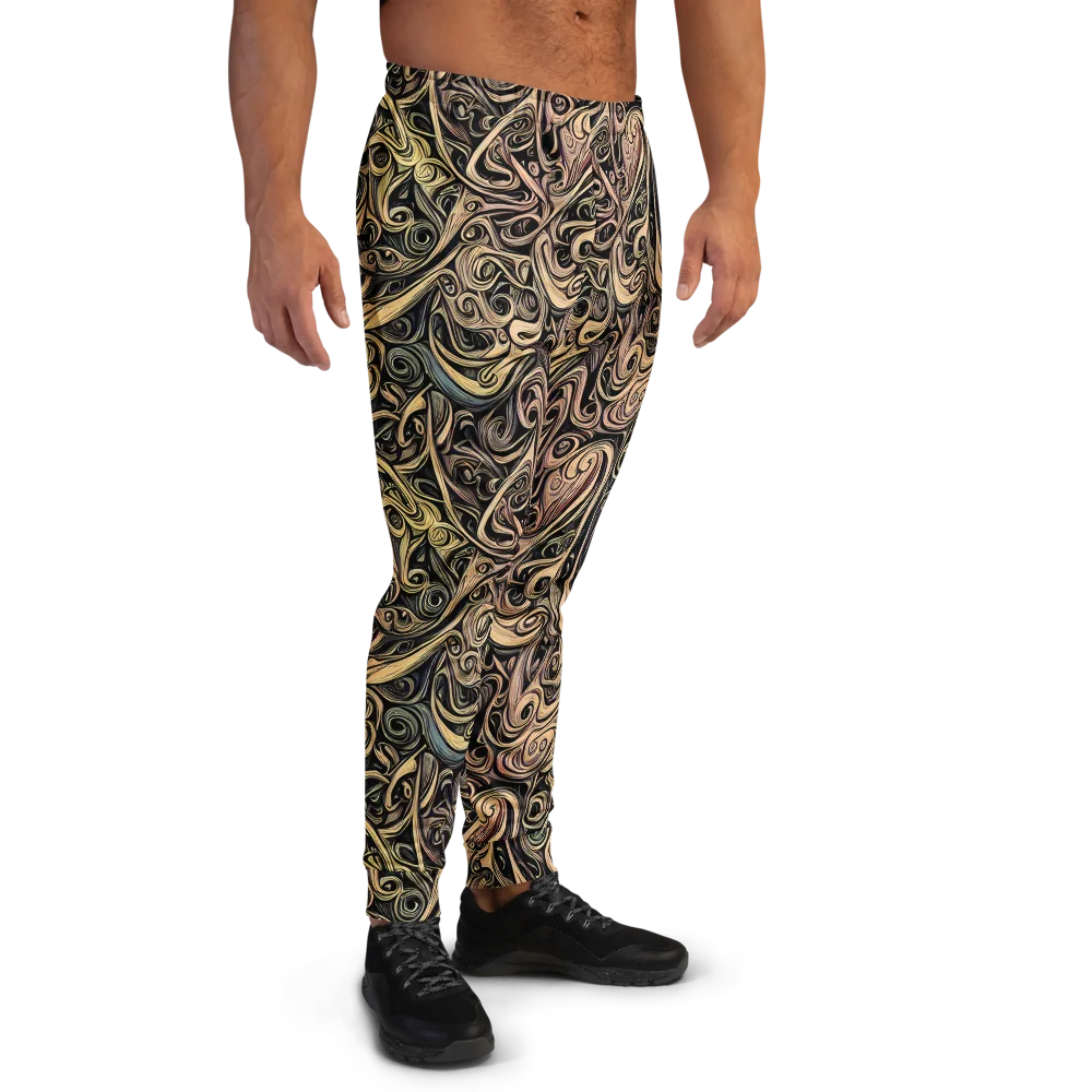Gilded Whirl on Men's Joggers — Right