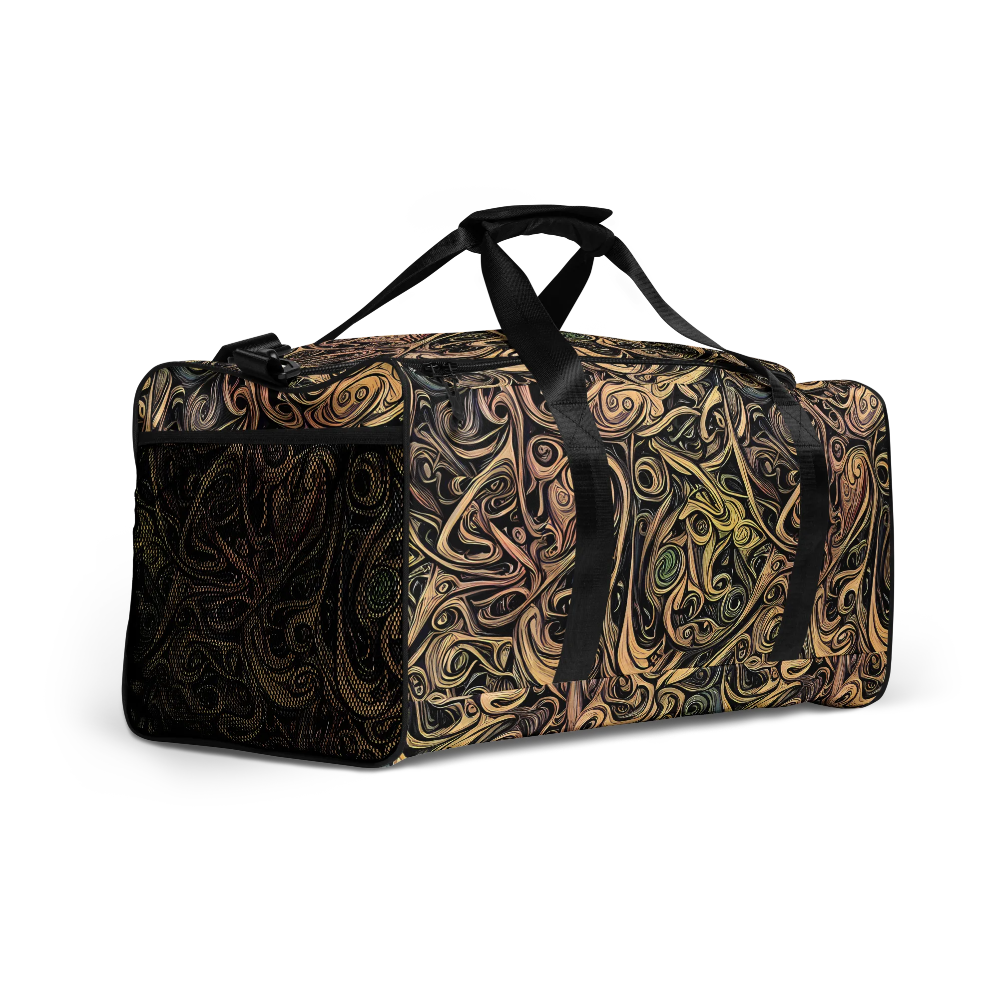 Gilded Whirl on Duffle Bag — Right Front