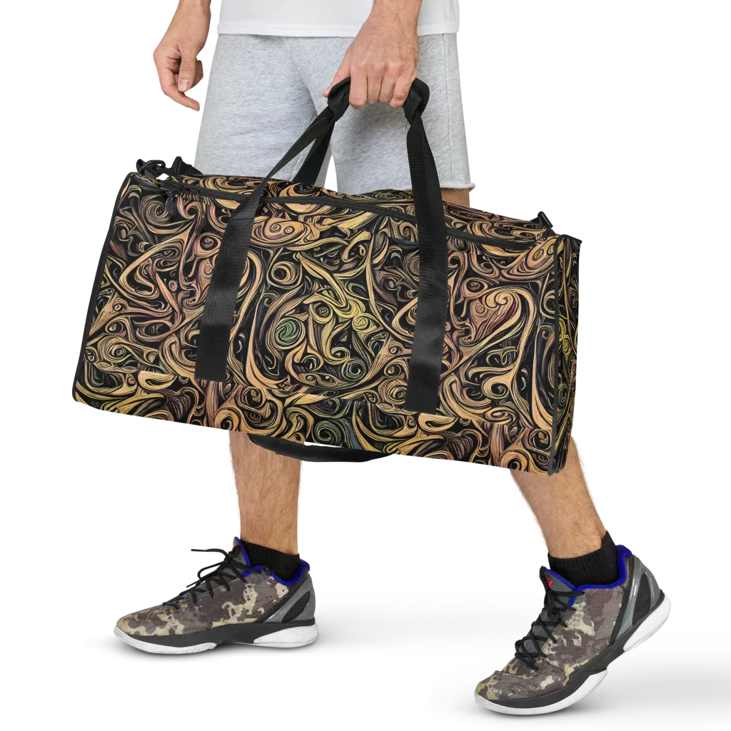 Gilded Whirl on Duffle Bag — Front