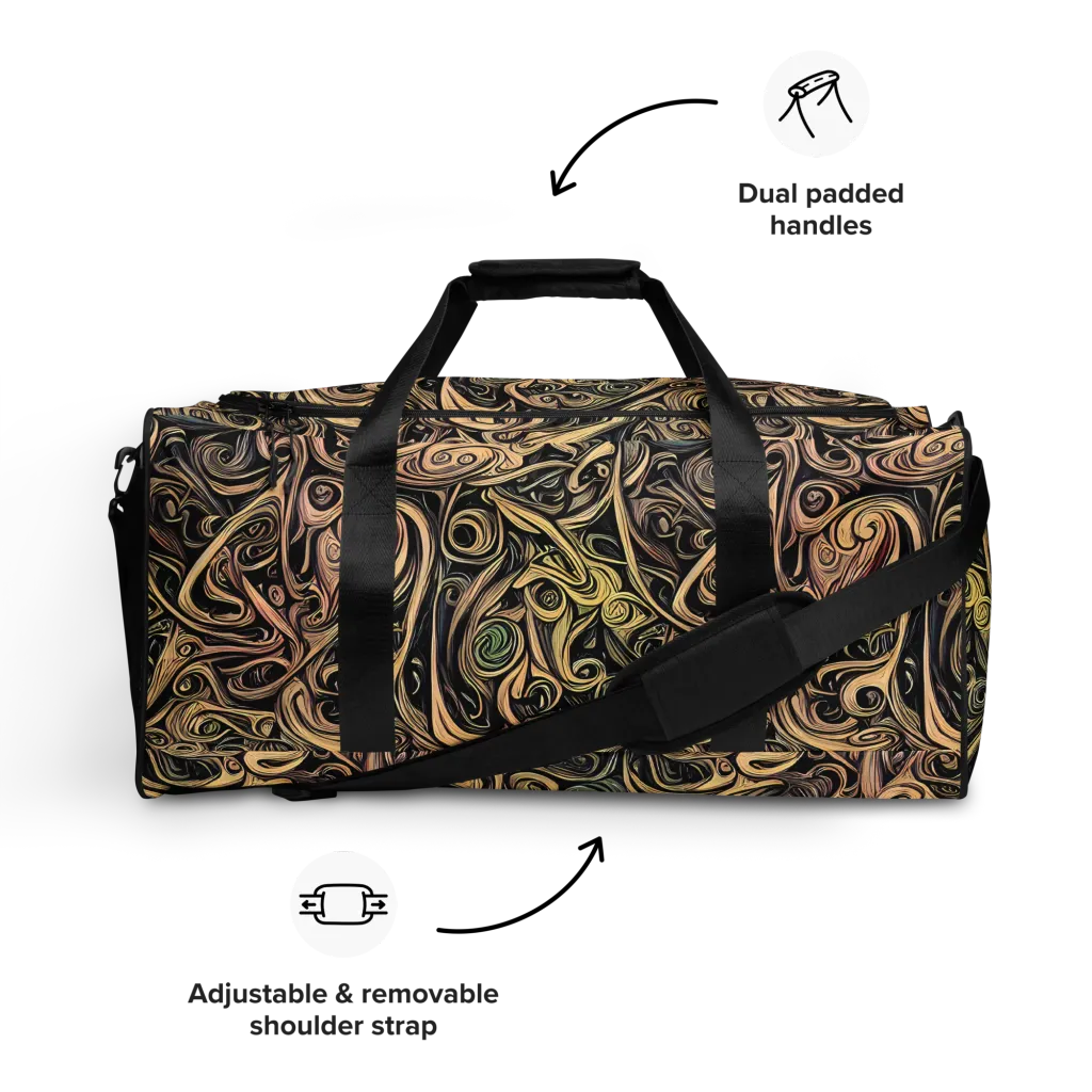 Gilded Whirl on Duffle Bag — Front