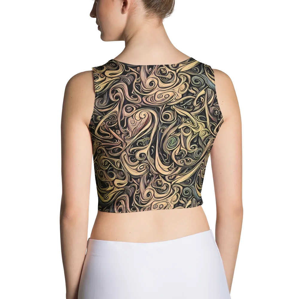 Gilded Whirl on Crop Top — Back