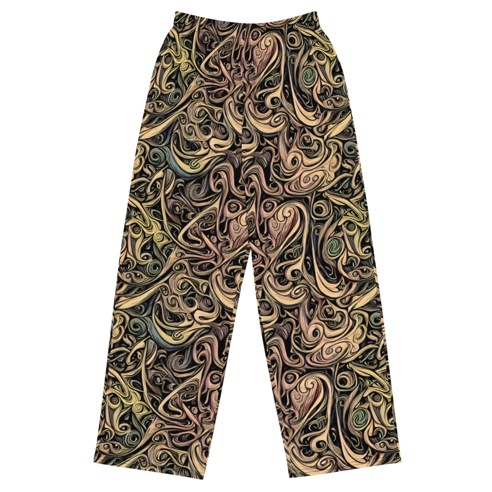 Gilded Whirl on Wide-Leg Pants — Front