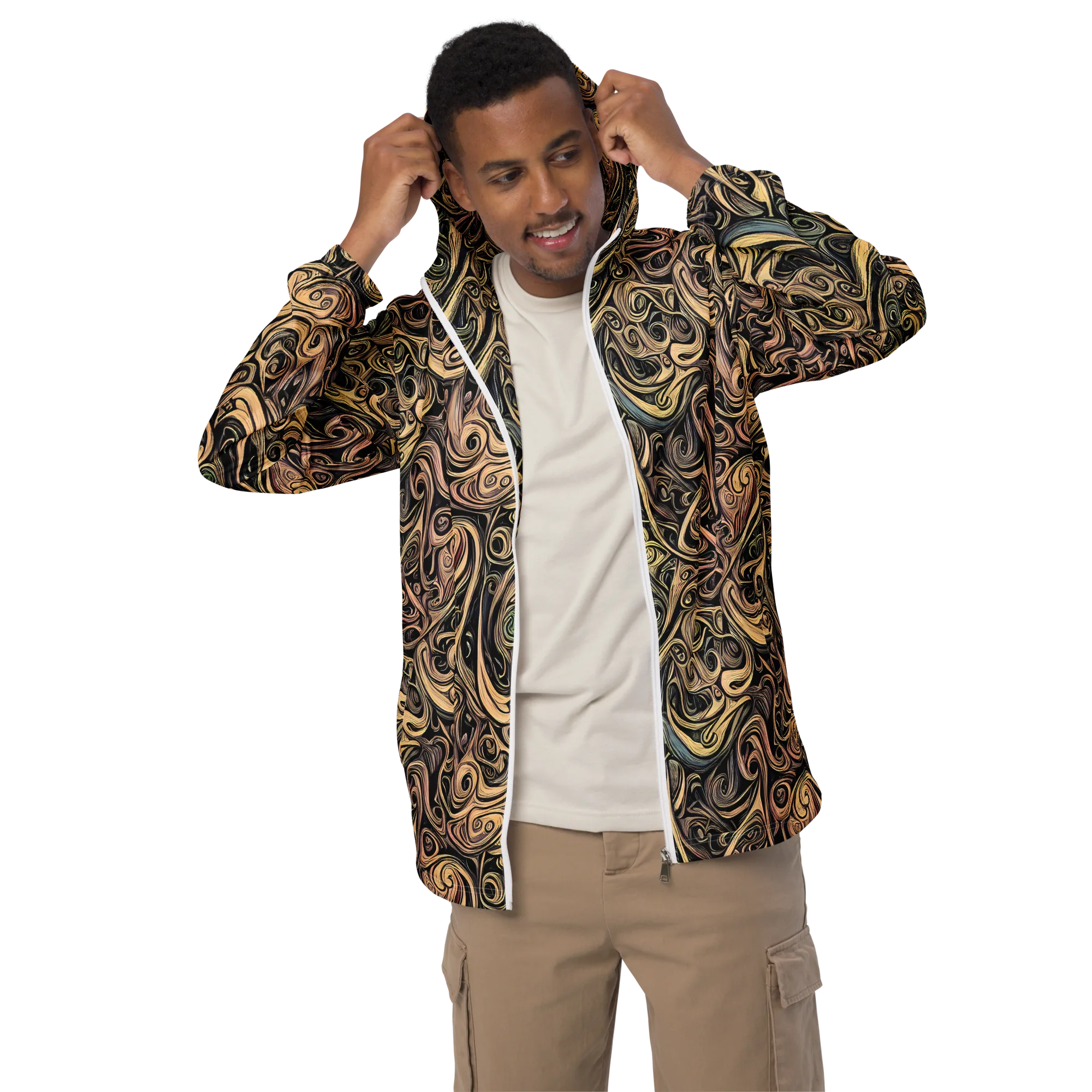 Gilded Whirl on Men's Windbreaker — Front